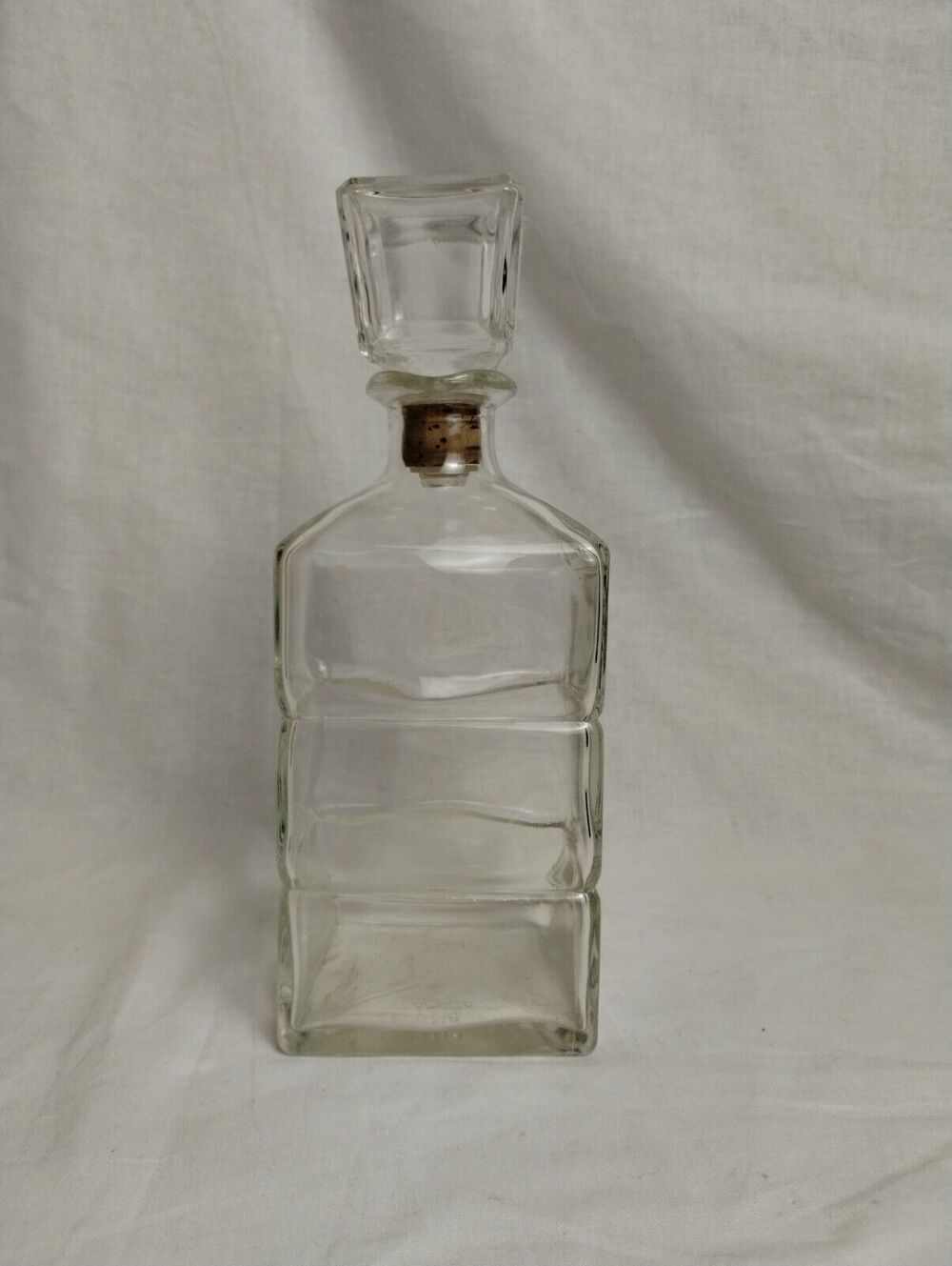 Vintage Seagram & Sons Whiskey Empty Glass Bottle Decanter Seagrams - Canada